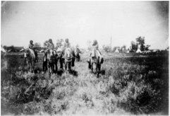 Crow Girls on Horseback