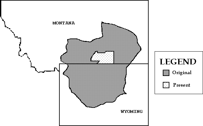 Original Apsáalooke land holdings and present reservation